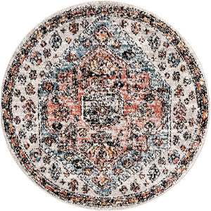 Gray 3' 3 x 3' 3 Aramis Round Area Rug Polypropylene With Cotton Backing Easy Clean Living Room Bedroom Dining Office Carpet for Sale at Rug Engine