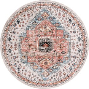 Gray 10' x 10' Aramis Round Area Rug Polypropylene With Cotton Backing Easy Clean Living Room Bedroom Dining Office Carpet for Sale at Rug Engine