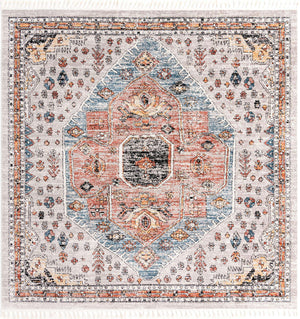 Gray 10' x 10' Aramis Square Area Rug Polypropylene With Cotton Backing Easy Clean Living Room Bedroom Dining Office Carpet for Sale at Rug Engine