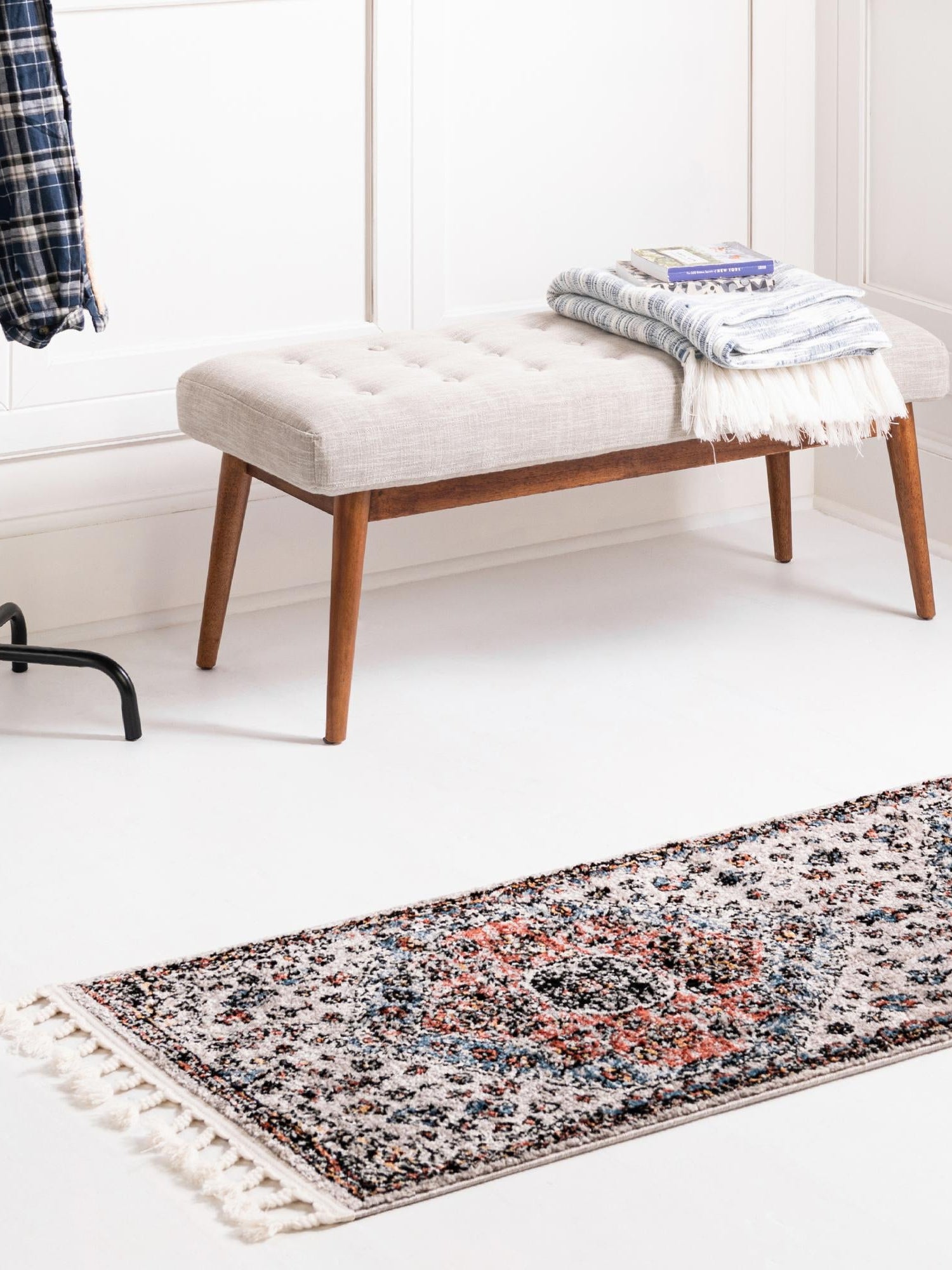Gray 2' x 6' Aramis Runner Area Rug Polypropylene With Cotton Backing Easy Clean Living Room Bedroom Dining Office Carpet for Sale at Rug Engine