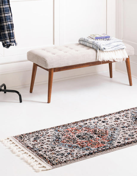 Gray 2' x 6' Aramis Runner Area Rug Polypropylene With Cotton Backing Easy Clean Living Room Bedroom Dining Office Carpet for Sale at Rug Engine