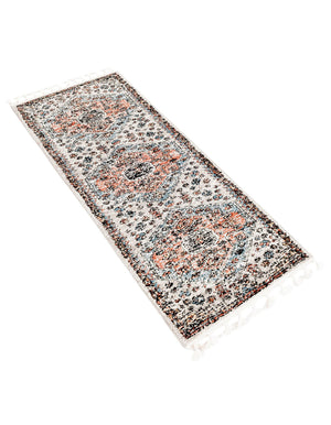 Gray 2' x 8' Aramis Runner Area Rug Polypropylene With Cotton Backing Easy Clean Living Room Bedroom Dining Office Carpet for Sale at Rug Engine