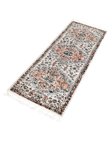 Gray 2' x 8' Aramis Runner Area Rug Polypropylene With Cotton Backing Easy Clean Living Room Bedroom Dining Office Carpet for Sale at Rug Engine