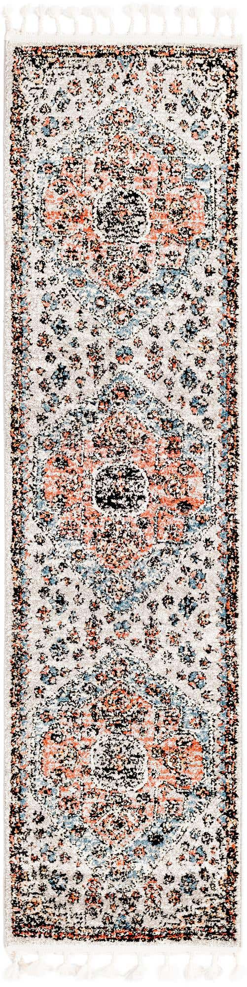 Gray 2' x 8' Aramis Runner Area Rug Polypropylene With Cotton Backing Easy Clean Living Room Bedroom Dining Office Carpet for Sale at Rug Engine