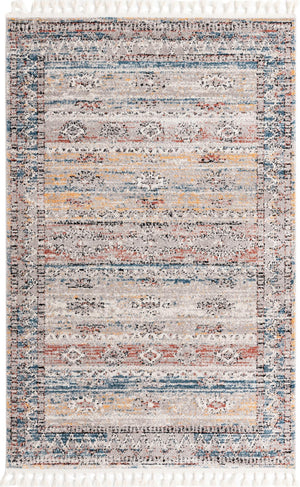 Multicolor 5' 3 x 8' Aramis Rectangle Area Rug Polypropylene With Cotton Backing Easy Clean Living Room Bedroom Dining Office Carpet for Sale at Rug Engine