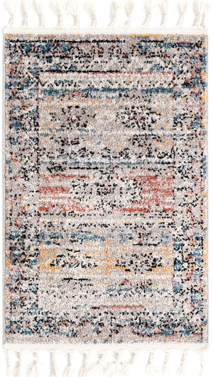 Multicolor 2' x 3' 1 Aramis Rectangle Area Rug Polypropylene With Cotton Backing Easy Clean Living Room Bedroom Dining Office Carpet for Sale at Rug Engine