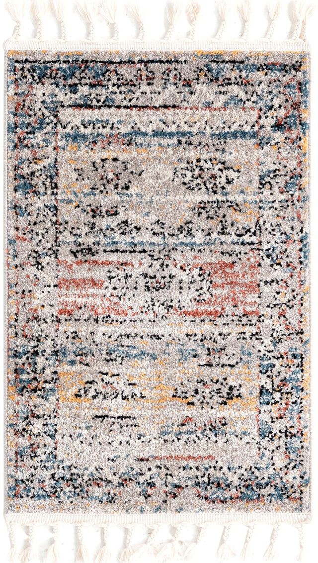 Multicolor 2' x 3' 1 Aramis Rectangle Area Rug Polypropylene With Cotton Backing Easy Clean Living Room Bedroom Dining Office Carpet for Sale at Rug Engine