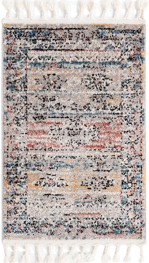 Multicolor 2' x 3' 1 Aramis Rectangle Area Rug Polypropylene With Cotton Backing Easy Clean Living Room Bedroom Dining Office Carpet for Sale at Rug Engine