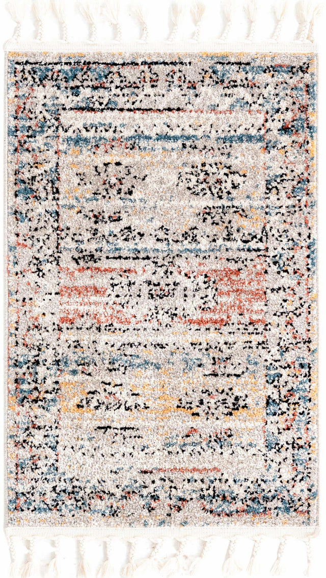 Multicolor 2' x 3' 1 Aramis Rectangle Area Rug Polypropylene With Cotton Backing Easy Clean Living Room Bedroom Dining Office Carpet for Sale at Rug Engine