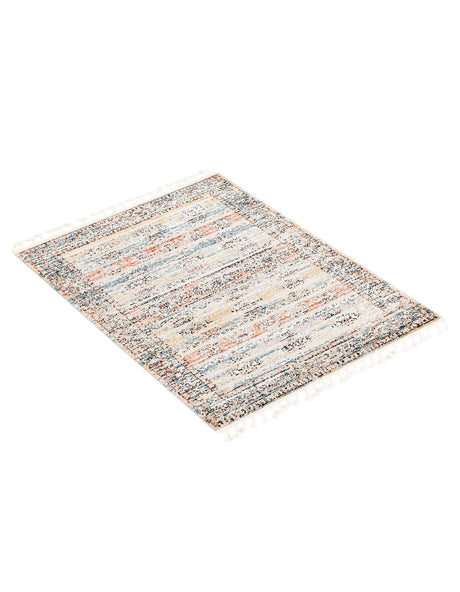 Multicolor 4' x 6' Aramis Rectangle Area Rug Polypropylene With Cotton Backing Easy Clean Living Room Bedroom Dining Office Carpet for Sale at Rug Engine