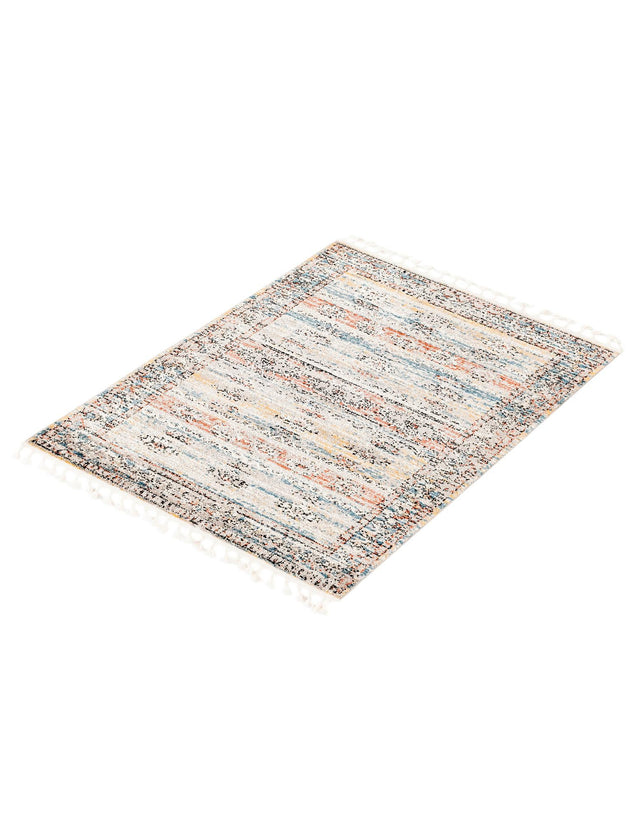 Multicolor 4' x 6' Aramis Rectangle Area Rug Polypropylene With Cotton Backing Easy Clean Living Room Bedroom Dining Office Carpet for Sale at Rug Engine