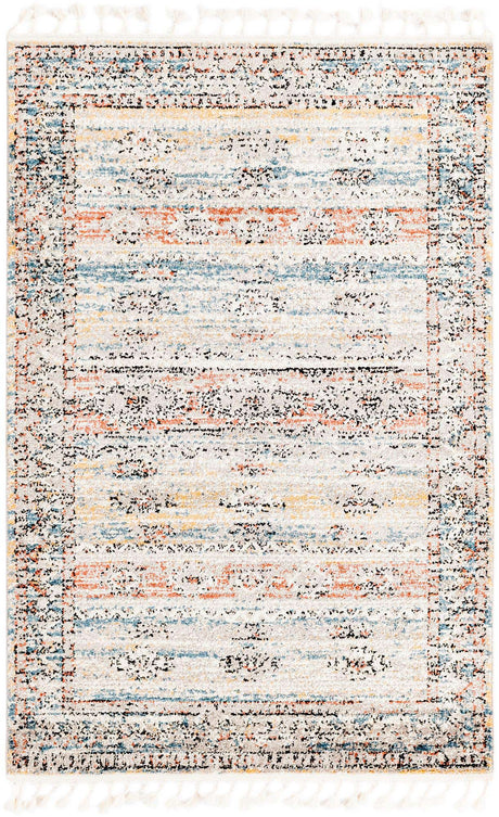 Multicolor 4' x 6' Aramis Rectangle Area Rug Polypropylene With Cotton Backing Easy Clean Living Room Bedroom Dining Office Carpet for Sale at Rug Engine