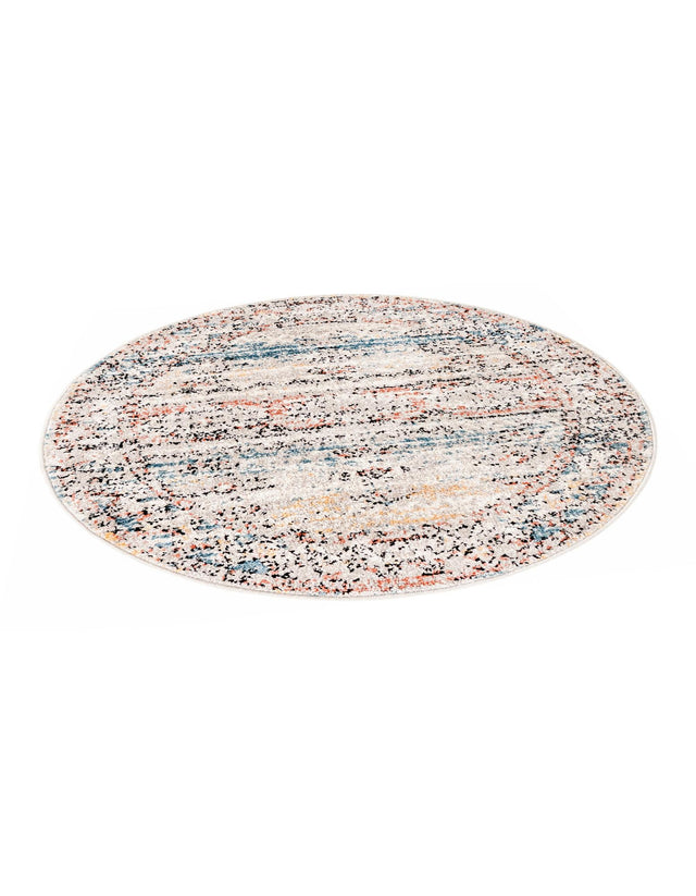Multicolor 3' 3 x 3' 3 Aramis Round Area Rug Polypropylene With Cotton Backing Easy Clean Living Room Bedroom Dining Office Carpet for Sale at Rug Engine