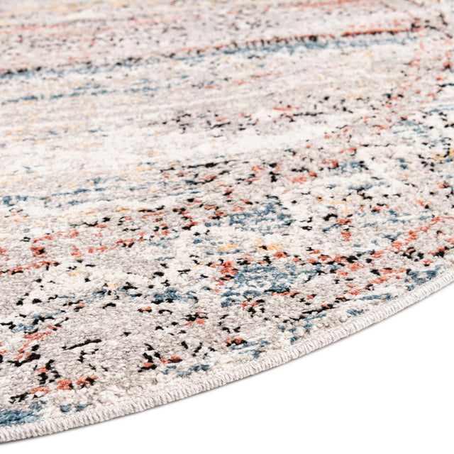 Multicolor 3' 3 x 3' 3 Aramis Round Area Rug Polypropylene With Cotton Backing Easy Clean Living Room Bedroom Dining Office Carpet for Sale at Rug Engine