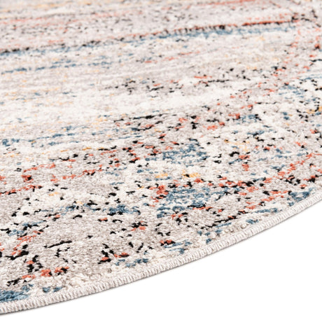 Multicolor 10' x 10' Aramis Round Area Rug Polypropylene With Cotton Backing Easy Clean Living Room Bedroom Dining Office Carpet for Sale at Rug Engine