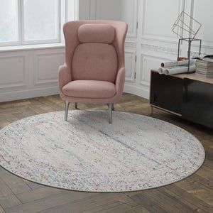 Multicolor 10' x 10' Aramis Round Area Rug Polypropylene With Cotton Backing Easy Clean Living Room Bedroom Dining Office Carpet for Sale at Rug Engine