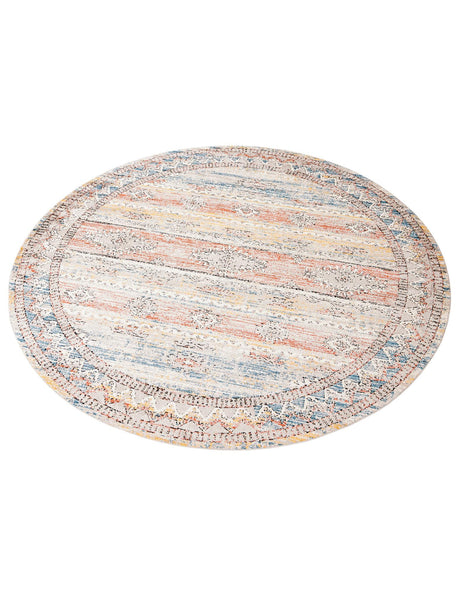 Multicolor 10' x 10' Aramis Round Area Rug Polypropylene With Cotton Backing Easy Clean Living Room Bedroom Dining Office Carpet for Sale at Rug Engine
