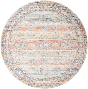 Multicolor 10' x 10' Aramis Round Area Rug Polypropylene With Cotton Backing Easy Clean Living Room Bedroom Dining Office Carpet for Sale at Rug Engine