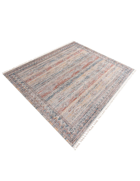 Multicolor 12' x 12' Aramis Square Area Rug Polypropylene With Cotton Backing Easy Clean Living Room Bedroom Dining Office Carpet for Sale at Rug Engine