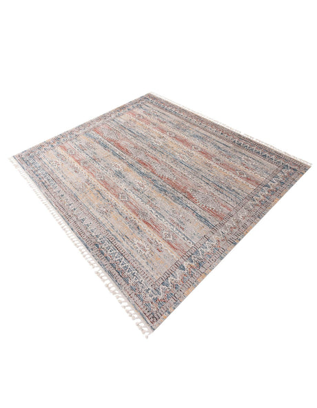 Multicolor 12' x 12' Aramis Square Area Rug Polypropylene With Cotton Backing Easy Clean Living Room Bedroom Dining Office Carpet for Sale at Rug Engine