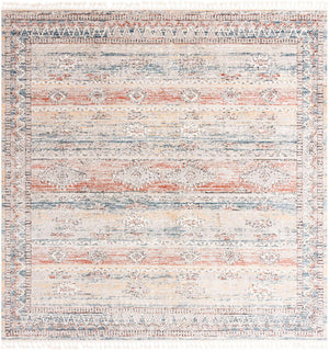 Multicolor 12' x 12' Aramis Square Area Rug Polypropylene With Cotton Backing Easy Clean Living Room Bedroom Dining Office Carpet for Sale at Rug Engine