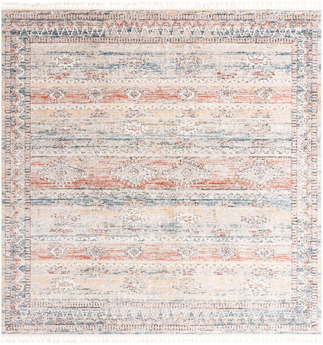 Multicolor 12' x 12' Aramis Square Area Rug Polypropylene With Cotton Backing Easy Clean Living Room Bedroom Dining Office Carpet for Sale at Rug Engine