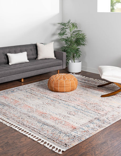 Multicolor 7' 10 x 7' 10 Aramis Square Area Rug Polypropylene With Cotton Backing Easy Clean Living Room Bedroom Dining Office Carpet for Sale at Rug Engine