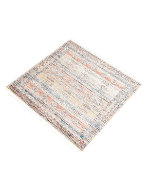 Multicolor 7' 10 x 7' 10 Aramis Square Area Rug Polypropylene With Cotton Backing Easy Clean Living Room Bedroom Dining Office Carpet for Sale at Rug Engine