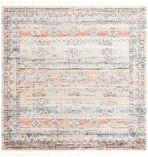 Multicolor 7' 10 x 7' 10 Aramis Square Area Rug Polypropylene With Cotton Backing Easy Clean Living Room Bedroom Dining Office Carpet for Sale at Rug Engine
