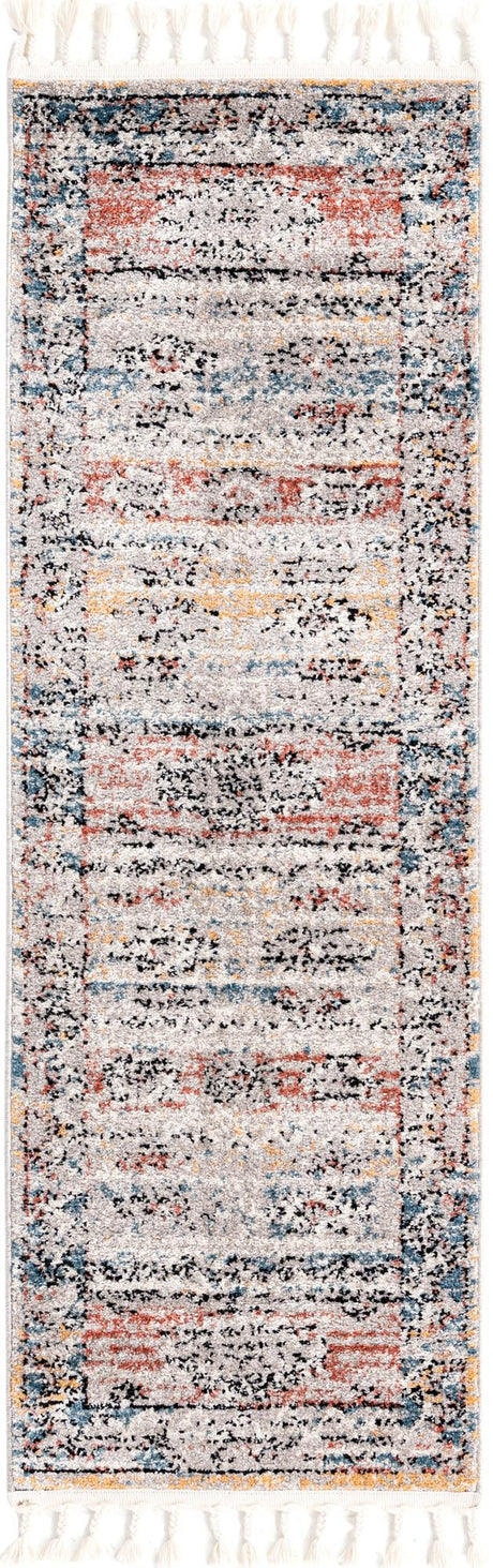 Multicolor 2' x 6' Aramis Runner Area Rug Polypropylene With Cotton Backing Easy Clean Living Room Bedroom Dining Office Carpet for Sale at Rug Engine