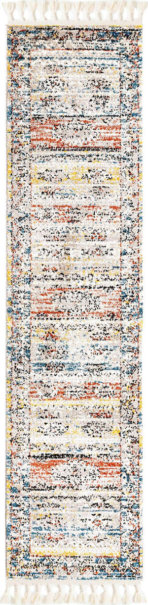 Multicolor 2' x 8' Aramis Runner Area Rug Polypropylene With Cotton Backing Easy Clean Living Room Bedroom Dining Office Carpet for Sale at Rug Engine