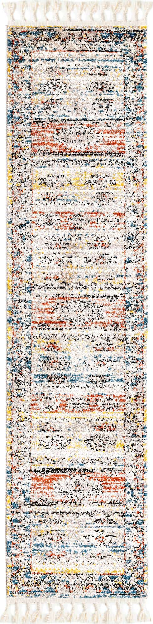 Multicolor 2' x 8' Aramis Runner Area Rug Polypropylene With Cotton Backing Easy Clean Living Room Bedroom Dining Office Carpet for Sale at Rug Engine