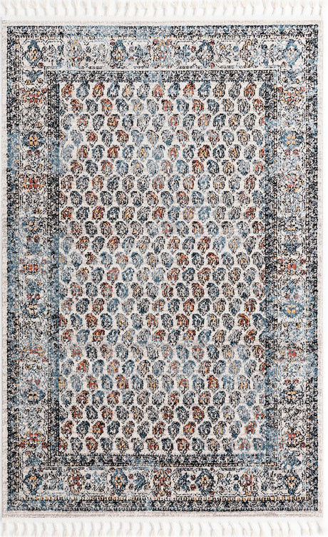 Multicolor 5' 3 x 8' Aramis Rectangle Area Rug Polypropylene With Cotton Backing Easy Clean Living Room Bedroom Dining Office Carpet for Sale at Rug Engine