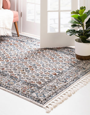 Multicolor 4' x 6' Aramis Rectangle Area Rug Polypropylene With Cotton Backing Easy Clean Living Room Bedroom Dining Office Carpet for Sale at Rug Engine