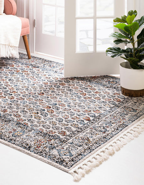 Multicolor 4' x 6' Aramis Rectangle Area Rug Polypropylene With Cotton Backing Easy Clean Living Room Bedroom Dining Office Carpet for Sale at Rug Engine