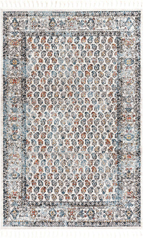 Multicolor 5' 3 x 8' Aramis Rectangle Area Rug Polypropylene With Cotton Backing Easy Clean Living Room Bedroom Dining Office Carpet for Sale at Rug Engine
