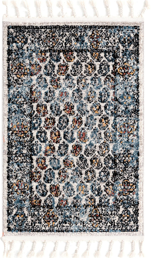 Multicolor 2' x 3' 1 Aramis Rectangle Area Rug Polypropylene With Cotton Backing Easy Clean Living Room Bedroom Dining Office Carpet for Sale at Rug Engine