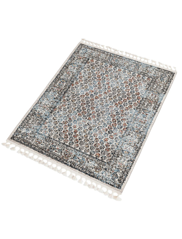 Multicolor 4' x 6' Aramis Rectangle Area Rug Polypropylene With Cotton Backing Easy Clean Living Room Bedroom Dining Office Carpet for Sale at Rug Engine