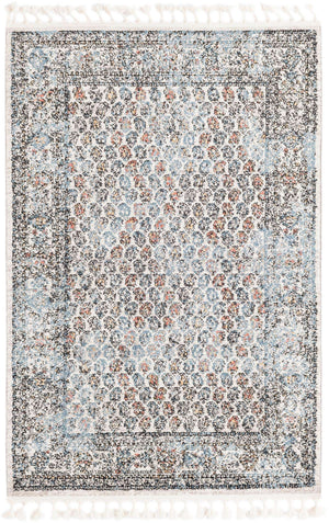 Multicolor 4' x 6' Aramis Rectangle Area Rug Polypropylene With Cotton Backing Easy Clean Living Room Bedroom Dining Office Carpet for Sale at Rug Engine