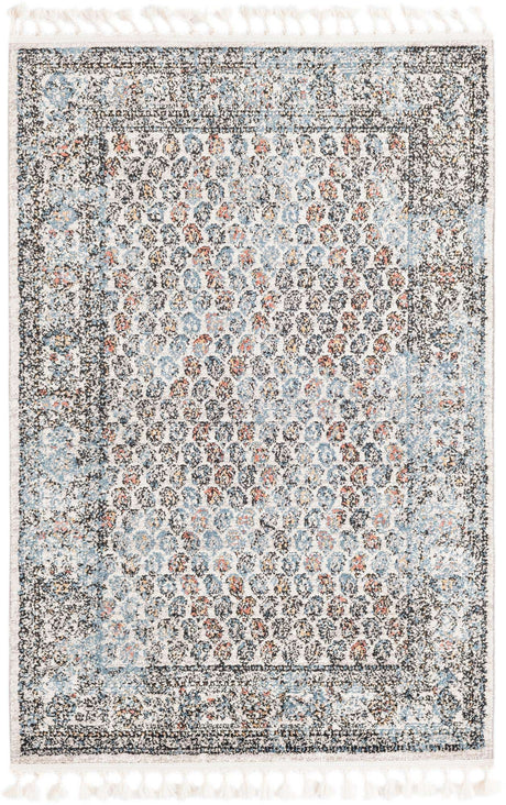 Multicolor 4' x 6' Aramis Rectangle Area Rug Polypropylene With Cotton Backing Easy Clean Living Room Bedroom Dining Office Carpet for Sale at Rug Engine