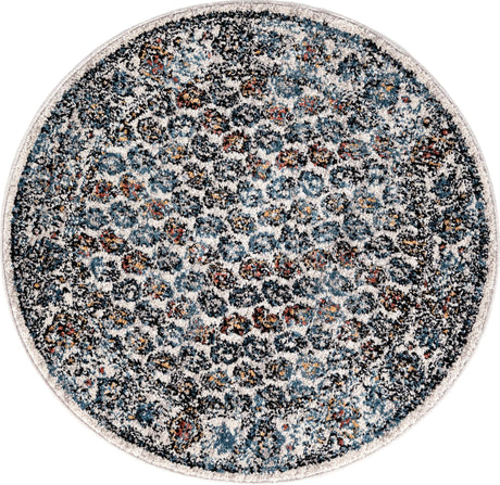Multicolor 3' 3 x 3' 3 Aramis Round Area Rug Polypropylene With Cotton Backing Easy Clean Living Room Bedroom Dining Office Carpet for Sale at Rug Engine