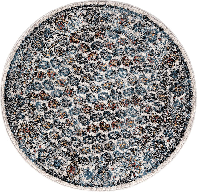 Multicolor 3' 3 x 3' 3 Aramis Round Area Rug Polypropylene With Cotton Backing Easy Clean Living Room Bedroom Dining Office Carpet for Sale at Rug Engine