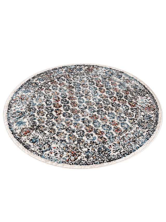 Multicolor 3' 3 x 3' 3 Aramis Round Area Rug Polypropylene With Cotton Backing Easy Clean Living Room Bedroom Dining Office Carpet for Sale at Rug Engine