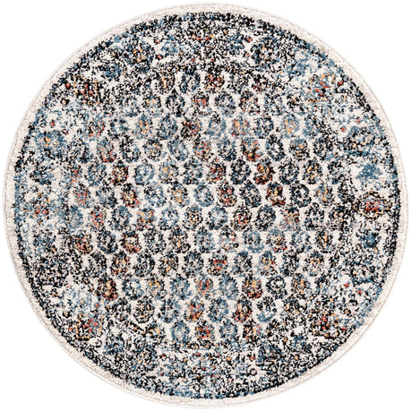 Multicolor 3' 3 x 3' 3 Aramis Round Area Rug Polypropylene With Cotton Backing Easy Clean Living Room Bedroom Dining Office Carpet for Sale at Rug Engine