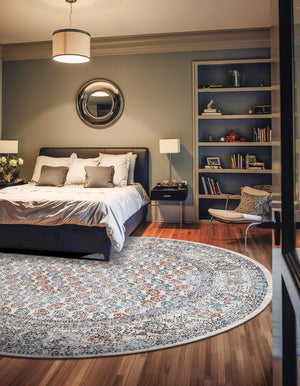 Multicolor 3' 3 x 3' 3 Aramis Round Area Rug Polypropylene With Cotton Backing Easy Clean Living Room Bedroom Dining Office Carpet for Sale at Rug Engine