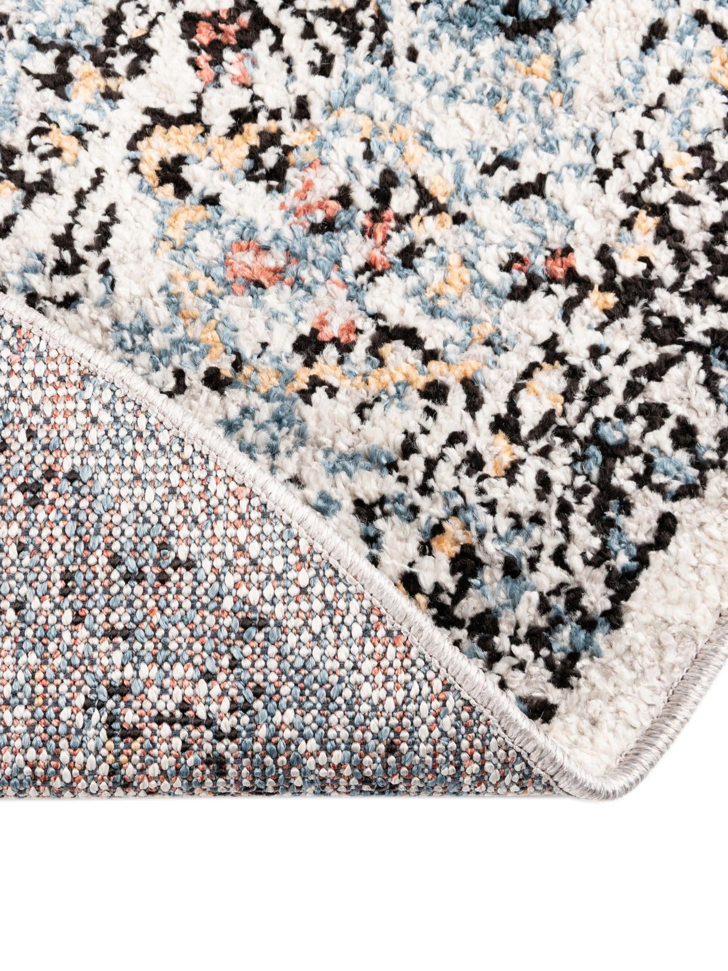 Multicolor 5' 3 x 5' 3 Aramis Round Area Rug Polypropylene With Cotton Backing Easy Clean Living Room Bedroom Dining Office Carpet for Sale at Rug Engine