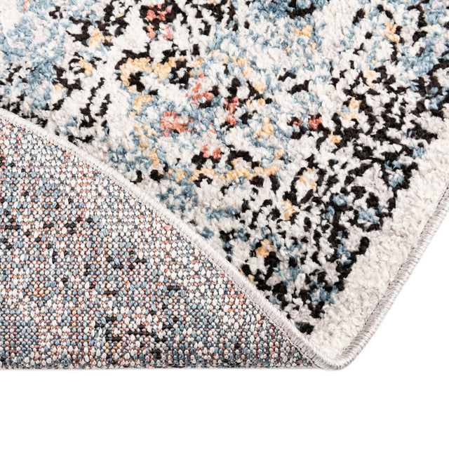 Multicolor 5' 3 x 5' 3 Aramis Round Area Rug Polypropylene With Cotton Backing Easy Clean Living Room Bedroom Dining Office Carpet for Sale at Rug Engine