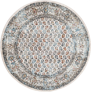 Multicolor 5' 3 x 5' 3 Aramis Round Area Rug Polypropylene With Cotton Backing Easy Clean Living Room Bedroom Dining Office Carpet for Sale at Rug Engine