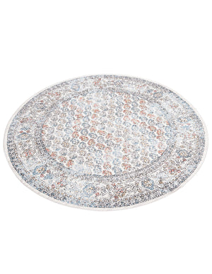 Multicolor 7' x 7' Aramis Round Area Rug Polypropylene With Cotton Backing Easy Clean Living Room Bedroom Dining Office Carpet for Sale at Rug Engine