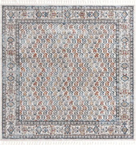 Multicolor 10' x 10' Aramis Square Area Rug Polypropylene With Cotton Backing Easy Clean Living Room Bedroom Dining Office Carpet for Sale at Rug Engine